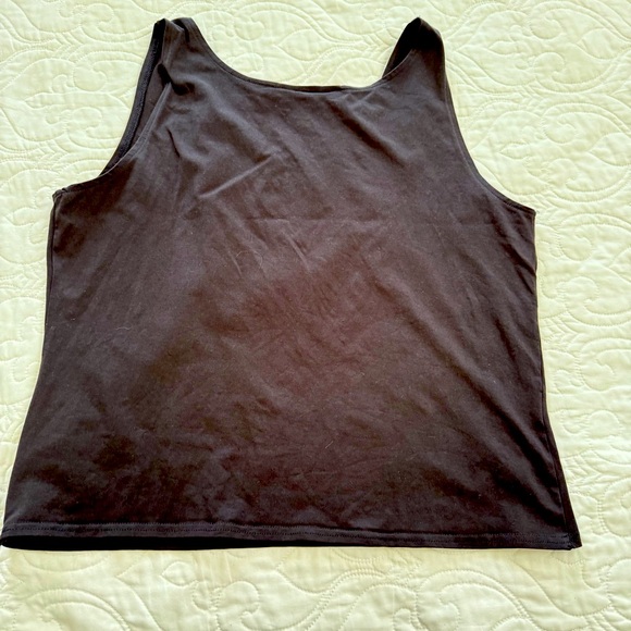 Tommy Bahama Silk Cotton Stretch Classic Black Sleeveless Tank Top Women’s L EUC - Picture 3 of 8